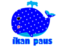 very cute little blue whale png