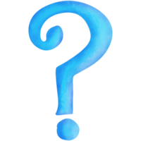 watercolor question mark illustration png