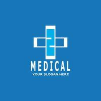 Medical cross health logo vector template