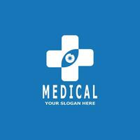 Medical cross health logo vector template