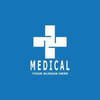 Medical cross health logo vector template