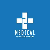 Medical cross health logo vector template