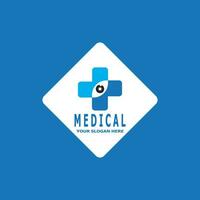 médico cruzar salud logo vector modelo