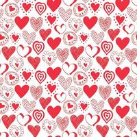 Seamless pattern doodle hearts. Trendy print for packaging design, fabric, textiles, covers, stickers, sublimations. Valentine's day, love, wedding photo