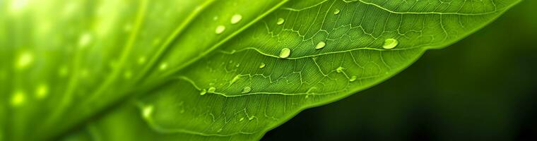 Green leaf nature background. AI Generated photo