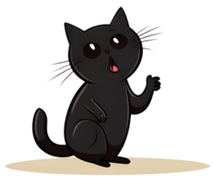 Black cat in Halloween. Generative AI. png