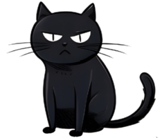 nero gatto nel Halloween. generativo ai. png