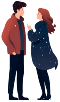 Stargazing couple. Generative AI. png