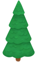 a fresh pine tree, hand drawn element for card and background png