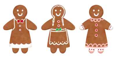 Pão de gengibre coleção - Natal biscoitos para feriado celebração png