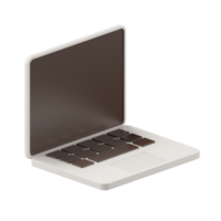 3d render of laptop in the minimal style. png