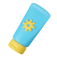 3D render of sunscreen cream tube png