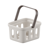 3d rendering of empty plastic basket. png