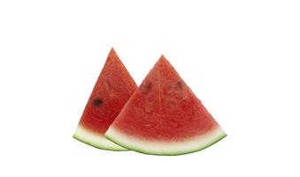 Sliced of watermelon isolated on white background. photo