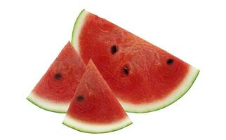 Sliced of watermelon isolated on white background. photo