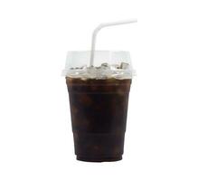 Ice americano coffee on white background. Isolated. photo