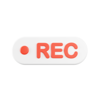 3d rendering of record icon. png