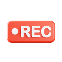 3d rendering of record icon. png