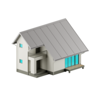 3d render of modern Japanese house. png