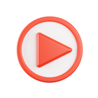 3d rendering of video streaming icon. png