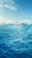 a sea wave background image, vertical format, background image, generative AI photo