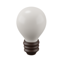 3d render of white light bulb. png