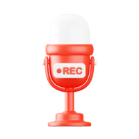 3d representación de podcast micrófono icono. png