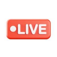 3d rendering of live streaming icon. png