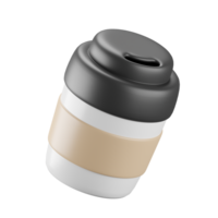 3d icon of hot coffee paper cup. png