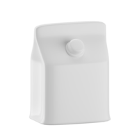 3d icon of white milk package png