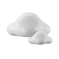 3d icon rendering of cloudy day, weather forecast. png