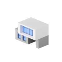 moderno casa isométrico ilustração. png