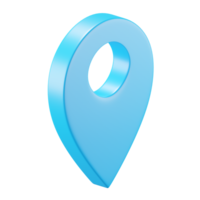 3d icon rendering of location pin isolated background. png