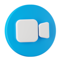 3d render of video call button icon. png