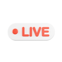 3d rendering of live streaming icon. png