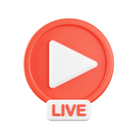 3d rendering of video streaming icon. png