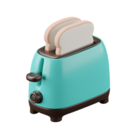 3d render of a toaster and bread. png