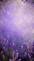 Textured background surrounded by lavender flowers, background image, vertical format, generative AI photo