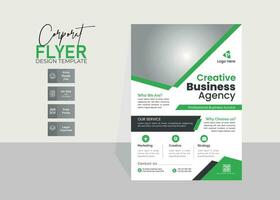 Simple modern corporate business flyer design template vector