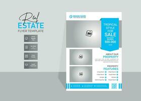 creative and modern real estate flyer template vector