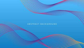 Colorful abstract background with flowing wave lines vector