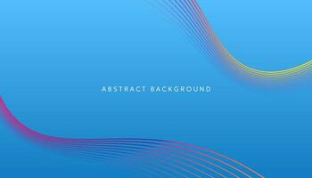 Colorful abstract background with flowing wave lines vector