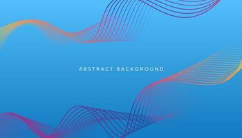 Colorful abstract background with flowing wave lines vector