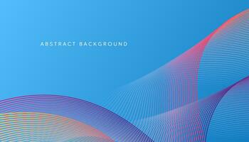 Colorful abstract background with flowing wave lines vector