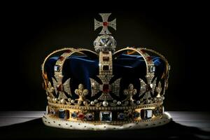 Intricate Gold britain crown. Generate Ai photo