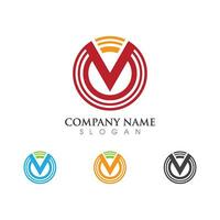 V Letter Logo Template vector