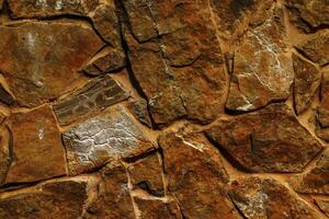 Background of a stone and metal texture. The perfect combination of strength and elegance. photo