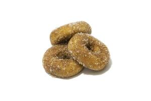 Lots of rosquillas, typical Spanish donuts. Isolated on white background. Spanish food concept. photo