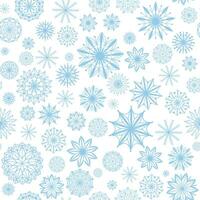 Delicate seamless pattern of openwork snowflakes vector