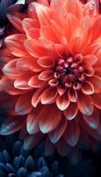 beautiful blooming flower close up wallpaper. generative ai photo